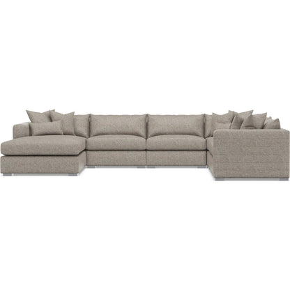 Helena 5-Piece Fabric Sectional by Bernhardt in stainless steel. Made from unique in a unique style.