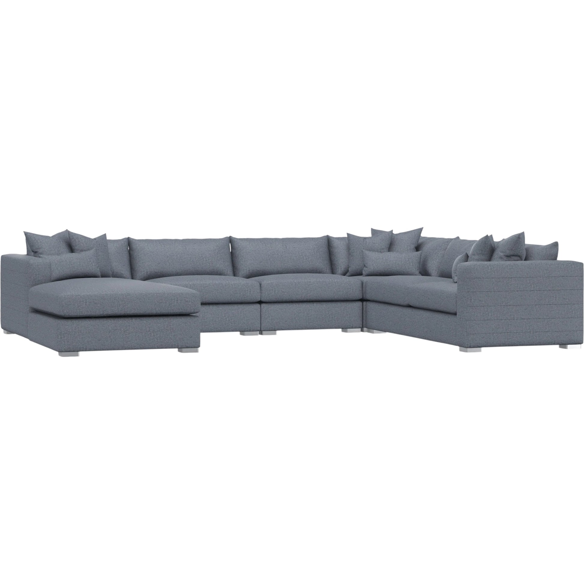 Helena 5-Piece Fabric Sectional by Bernhardt in stainless steel. Made from unique in a unique style.