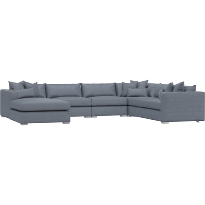 Helena 5-Piece Fabric Sectional by Bernhardt in stainless steel. Made from unique in a unique style.