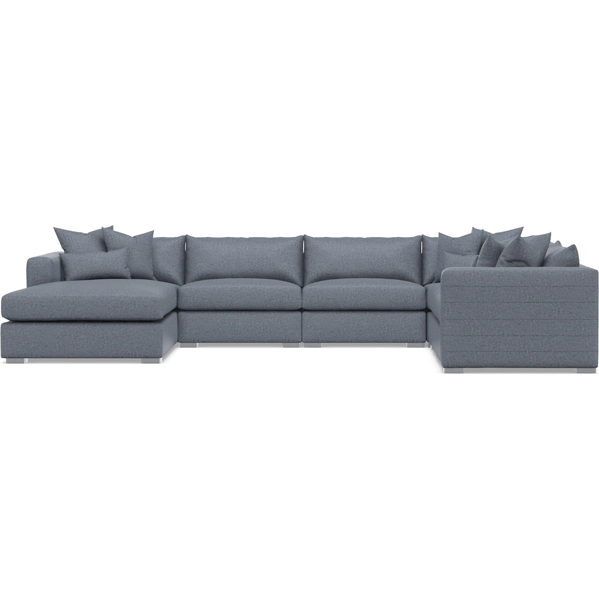 Helena 5-Piece Fabric Sectional by Bernhardt in stainless steel. Made from unique in a unique style.
