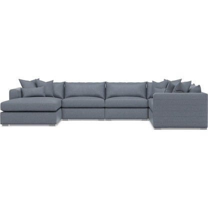 Helena 5-Piece Fabric Sectional by Bernhardt in stainless steel. Made from unique in a unique style.