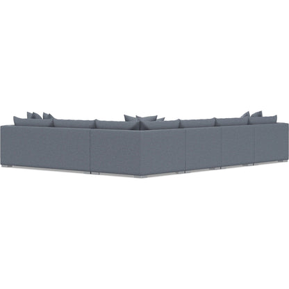 Helena 5-Piece Fabric Sectional by Bernhardt in stainless steel. Made from unique in a unique style.