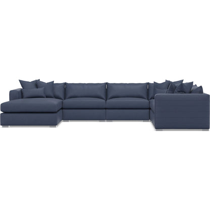 Helena 5-Piece Fabric Sectional by Bernhardt in stainless steel. Made from unique in a unique style.