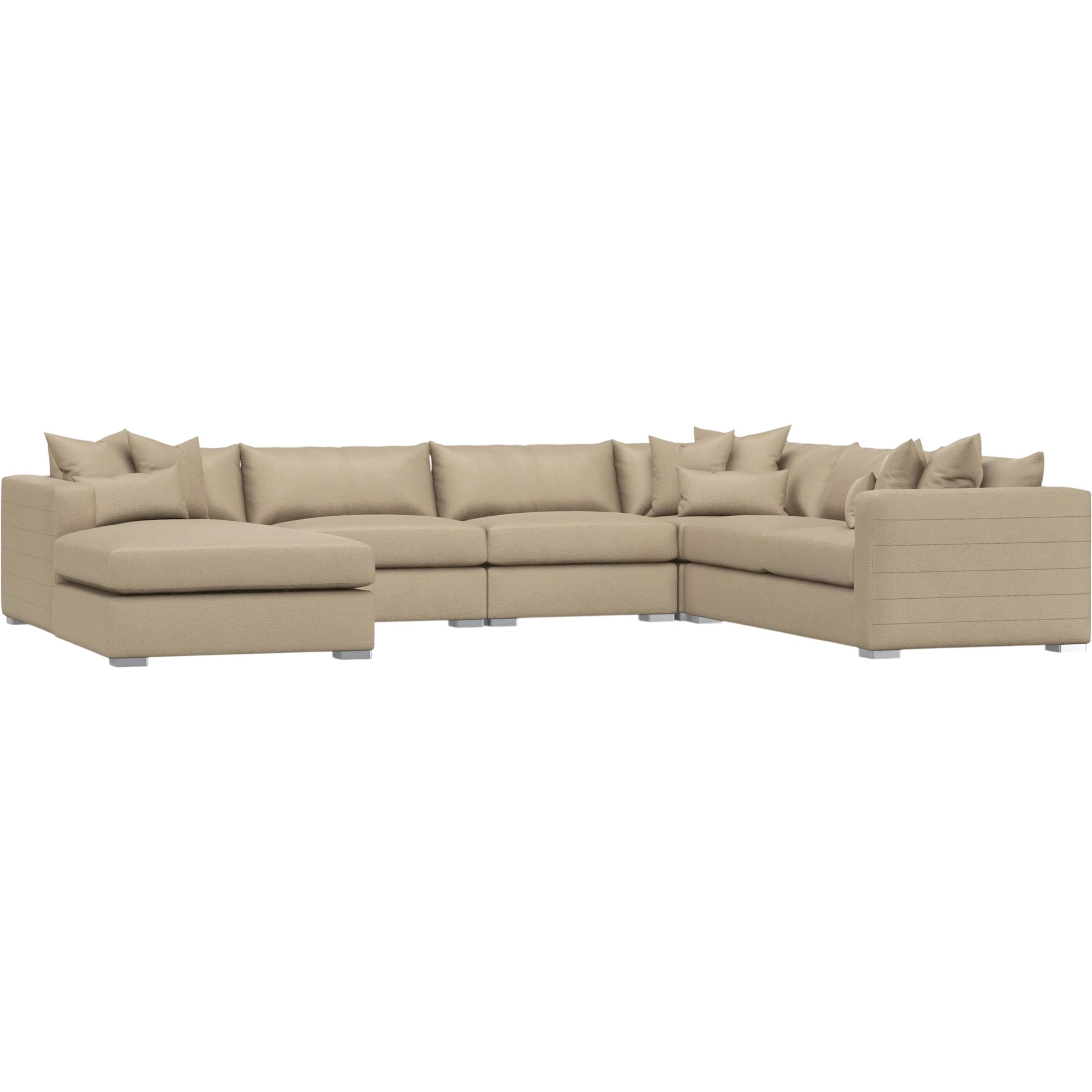 Helena 5-Piece Fabric Sectional by Bernhardt in stainless steel. Made from unique in a unique style.