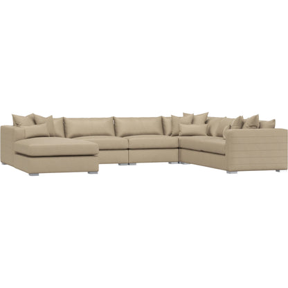 Helena 5-Piece Fabric Sectional by Bernhardt in stainless steel. Made from unique in a unique style.