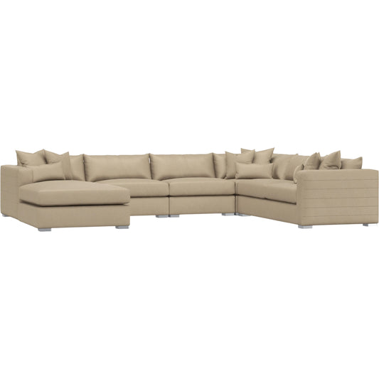 Helena 5-Piece Fabric Sectional by Bernhardt in stainless steel. Made from unique in a unique style.