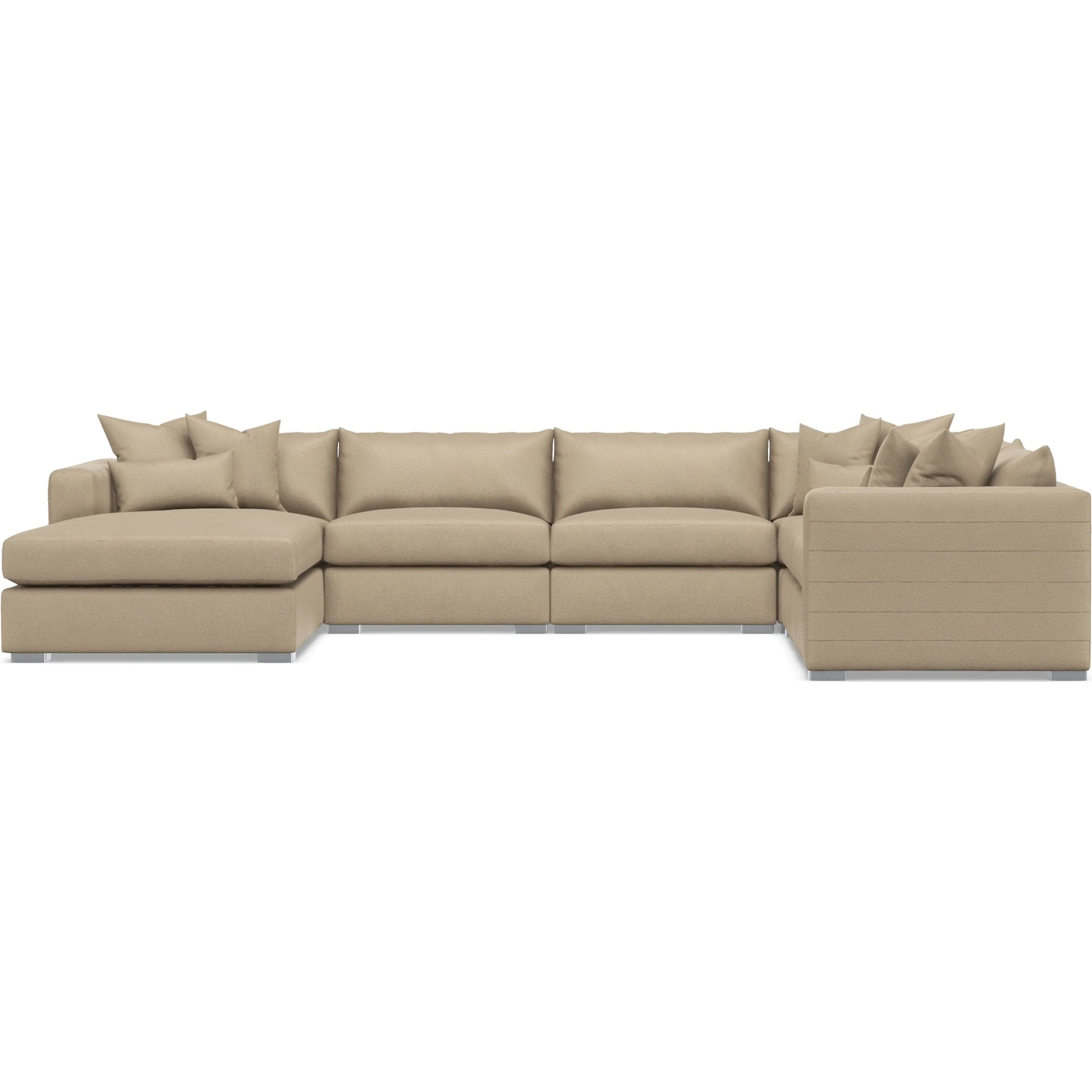 Helena 5-Piece Fabric Sectional by Bernhardt in stainless steel. Made from unique in a unique style.