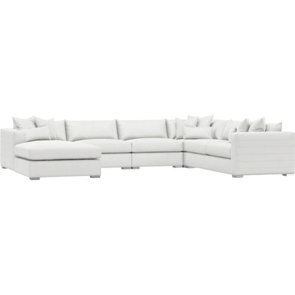 Helena 5-Piece Fabric Sectional by Bernhardt in stainless steel. Made from unique in a unique style.