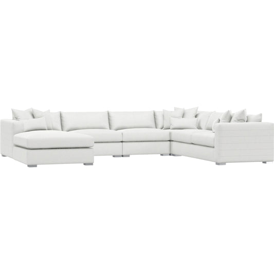 Helena 5-Piece Fabric Sectional by Bernhardt in stainless steel. Made from unique in a unique style.