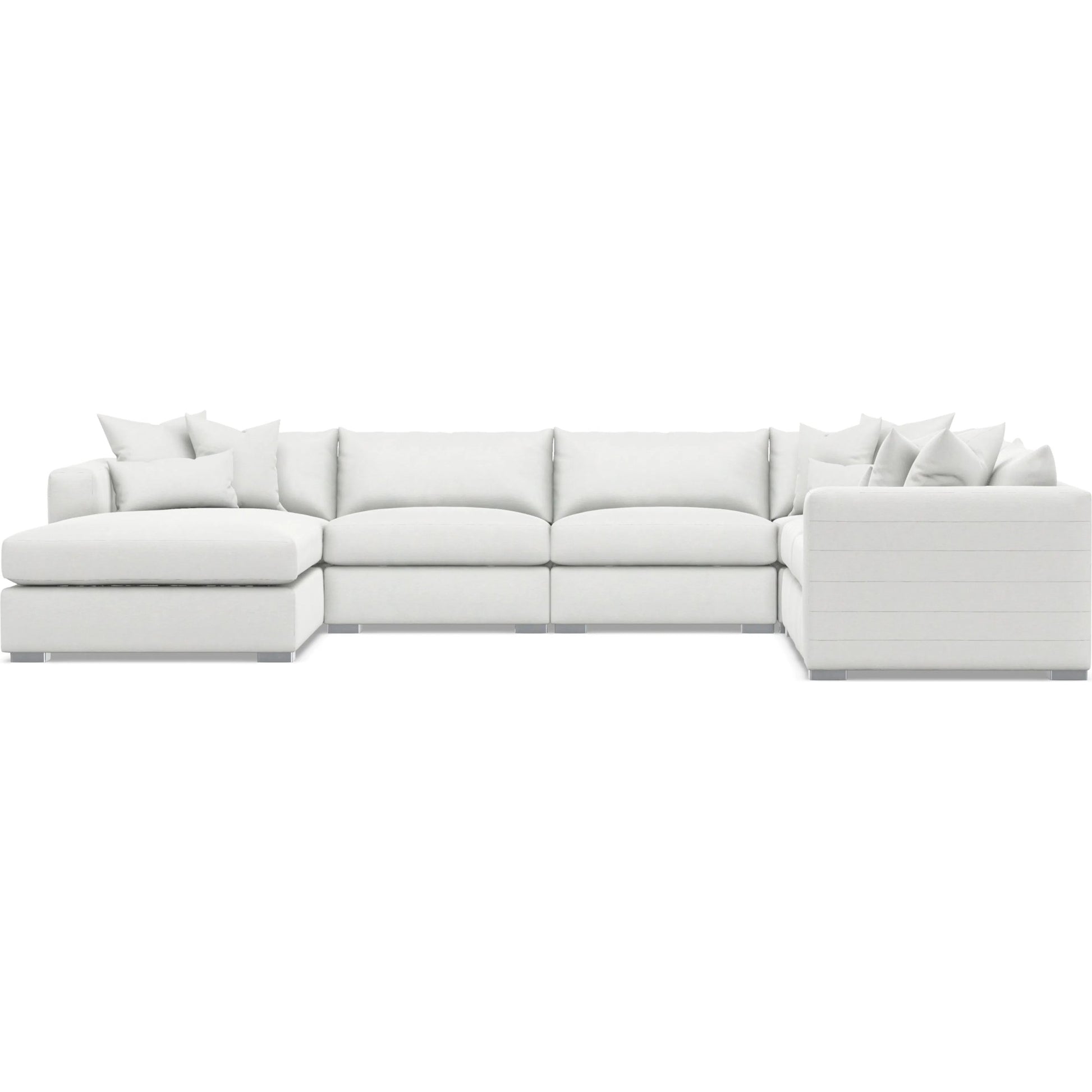 Helena 5-Piece Fabric Sectional by Bernhardt in stainless steel. Made from unique in a unique style.