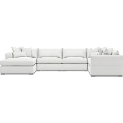 Helena 5-Piece Fabric Sectional by Bernhardt in stainless steel. Made from unique in a unique style.