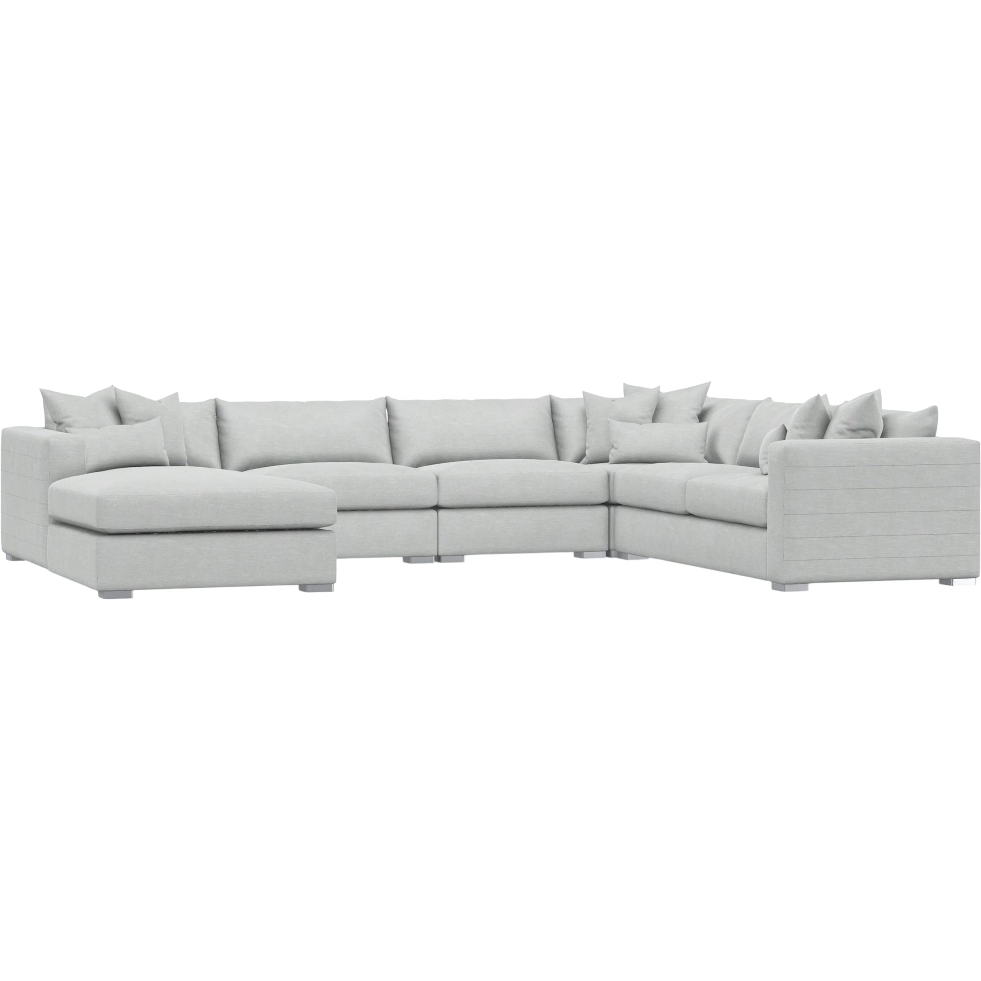 Helena 5-Piece Fabric Sectional by Bernhardt in stainless steel. Made from unique in a unique style.