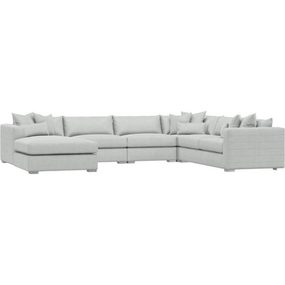 Helena 5-Piece Fabric Sectional by Bernhardt in stainless steel. Made from unique in a unique style.