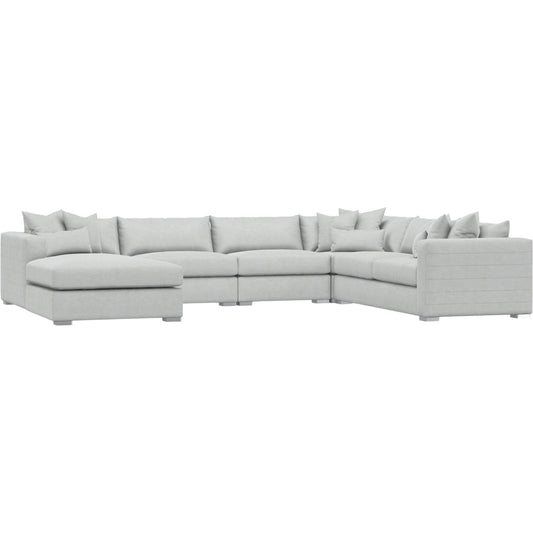 Helena 5-Piece Fabric Sectional by Bernhardt in stainless steel. Made from unique in a unique style.