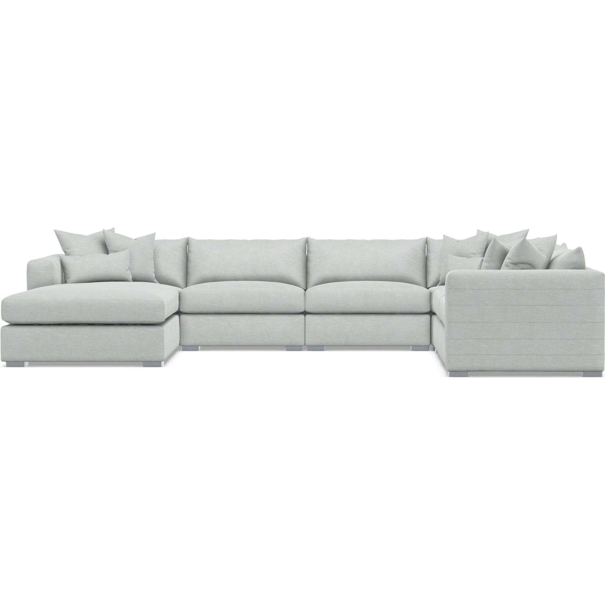 Helena 5-Piece Fabric Sectional by Bernhardt in stainless steel. Made from unique in a unique style.