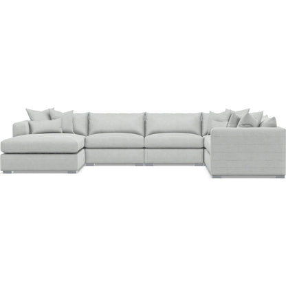 Helena 5-Piece Fabric Sectional by Bernhardt in stainless steel. Made from unique in a unique style.