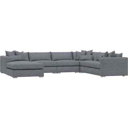 Helena 5-Piece Fabric Sectional by Bernhardt in stainless steel. Made from unique in a unique style.