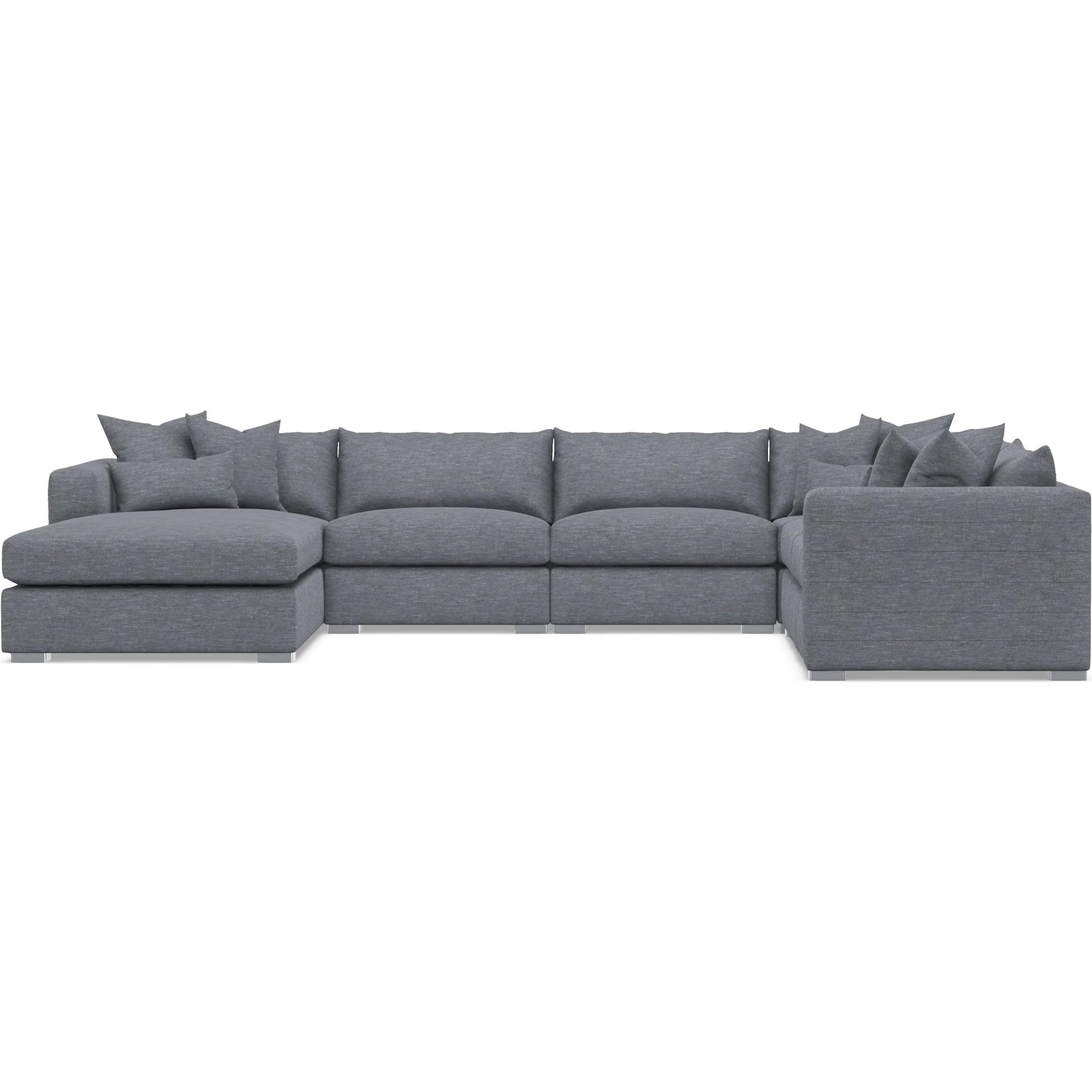 Helena 5-Piece Fabric Sectional by Bernhardt in stainless steel. Made from unique in a unique style.