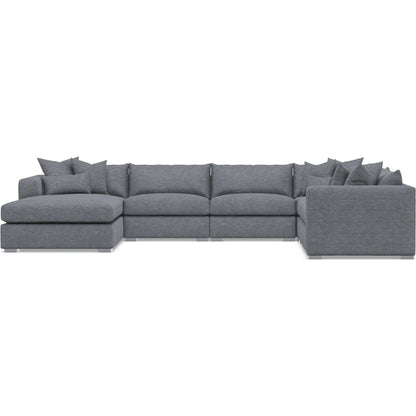 Helena 5-Piece Fabric Sectional by Bernhardt in stainless steel. Made from unique in a unique style.