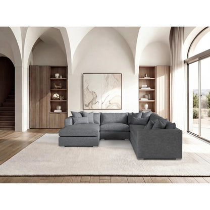 Helena 5-Piece Fabric Sectional by Bernhardt in stainless steel. Made from unique in a unique style.