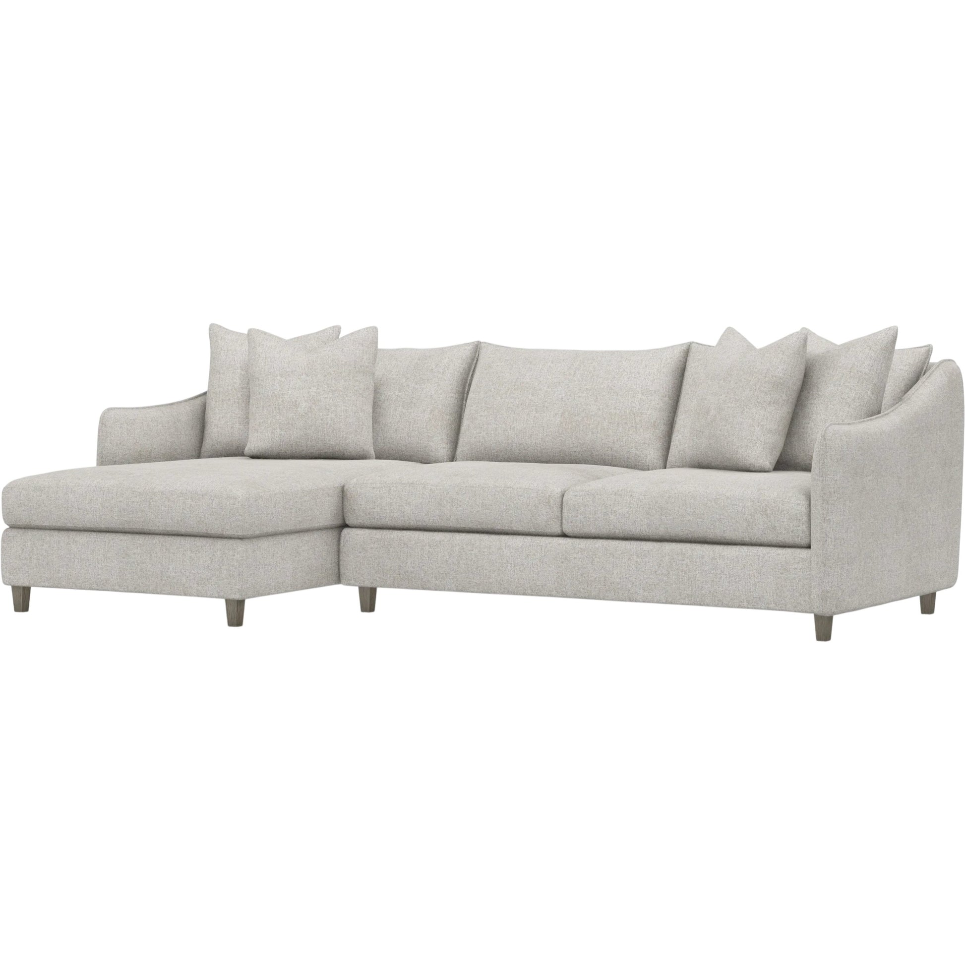Joli 2-Piece Fabric Sectional by Bernhardt in wdf, 789 portobello. Made from unique in a unique style.