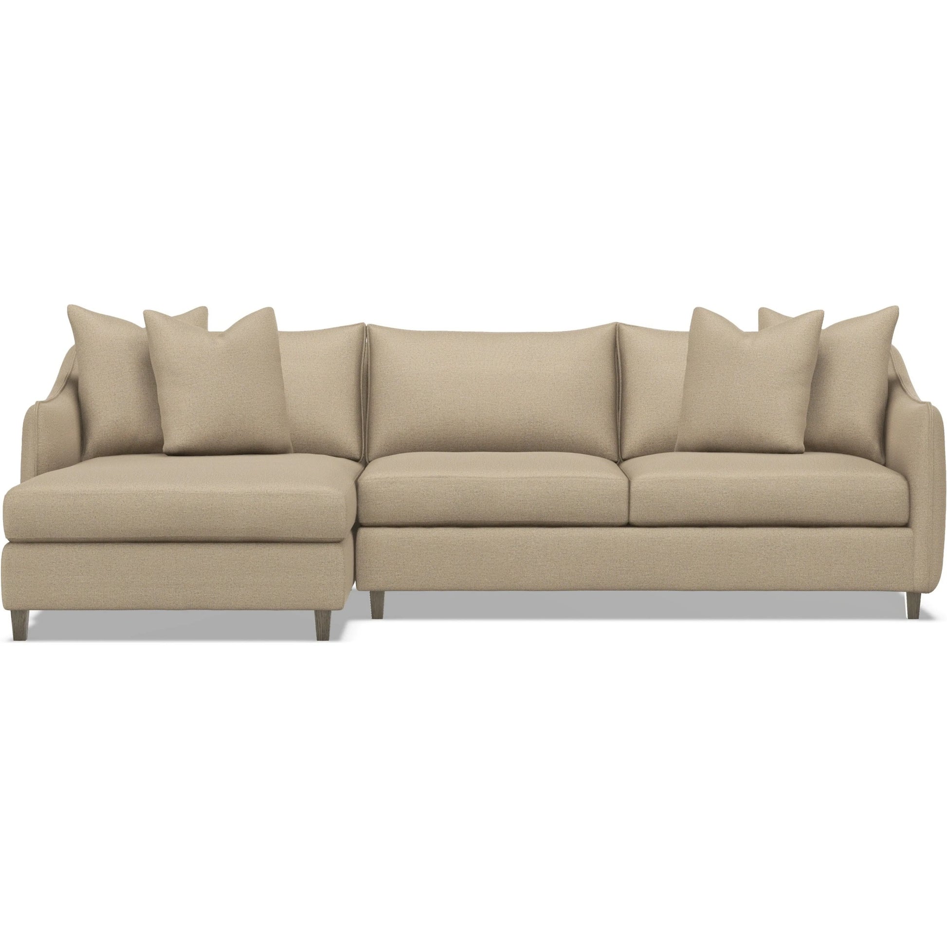Joli 2-Piece Fabric Sectional by Bernhardt in wdf, 789 portobello. Made from unique in a unique style.