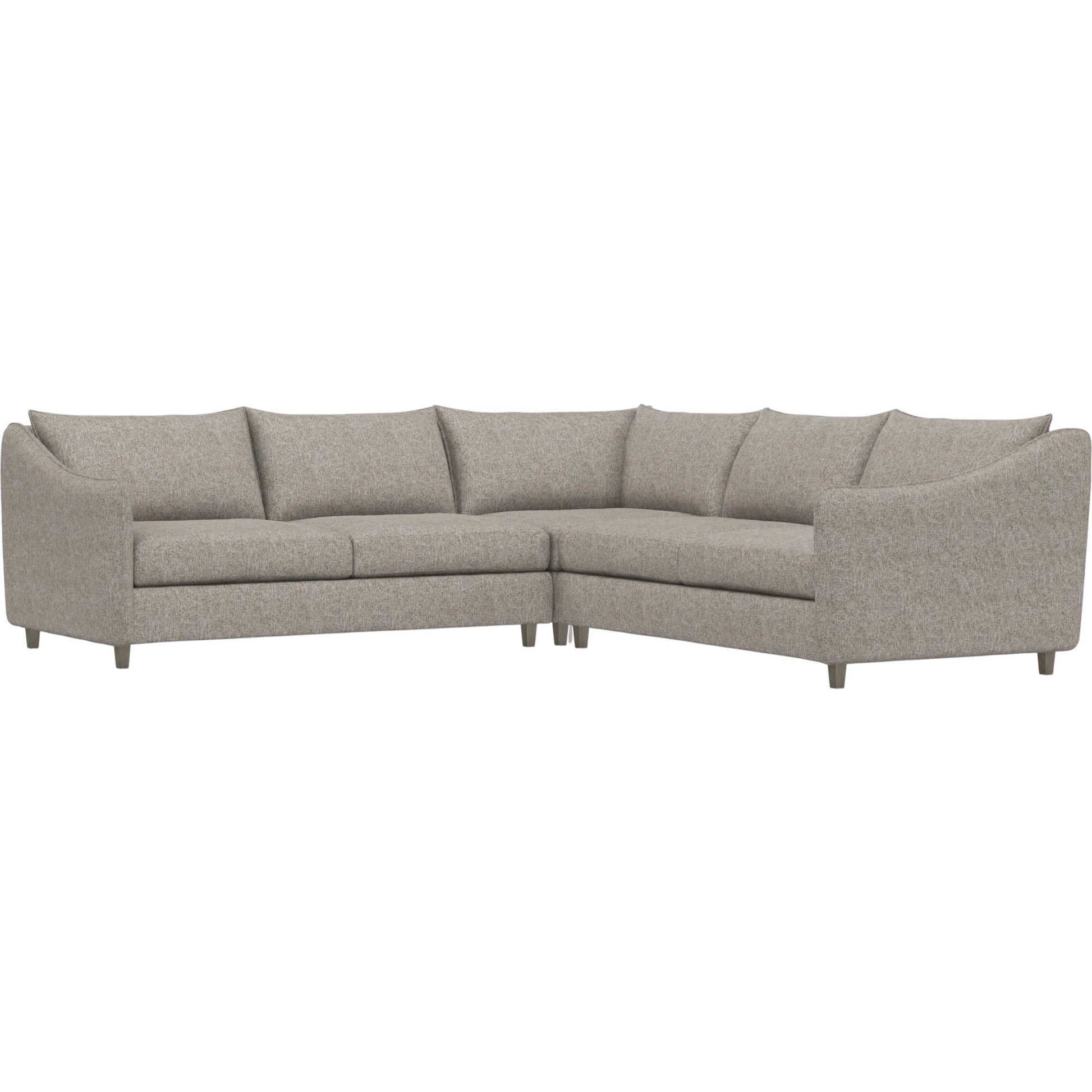 Joli 3-Piece Fabric Sectional by Bernhardt in wdf, 789 portobello. Made from unique in a unique style.