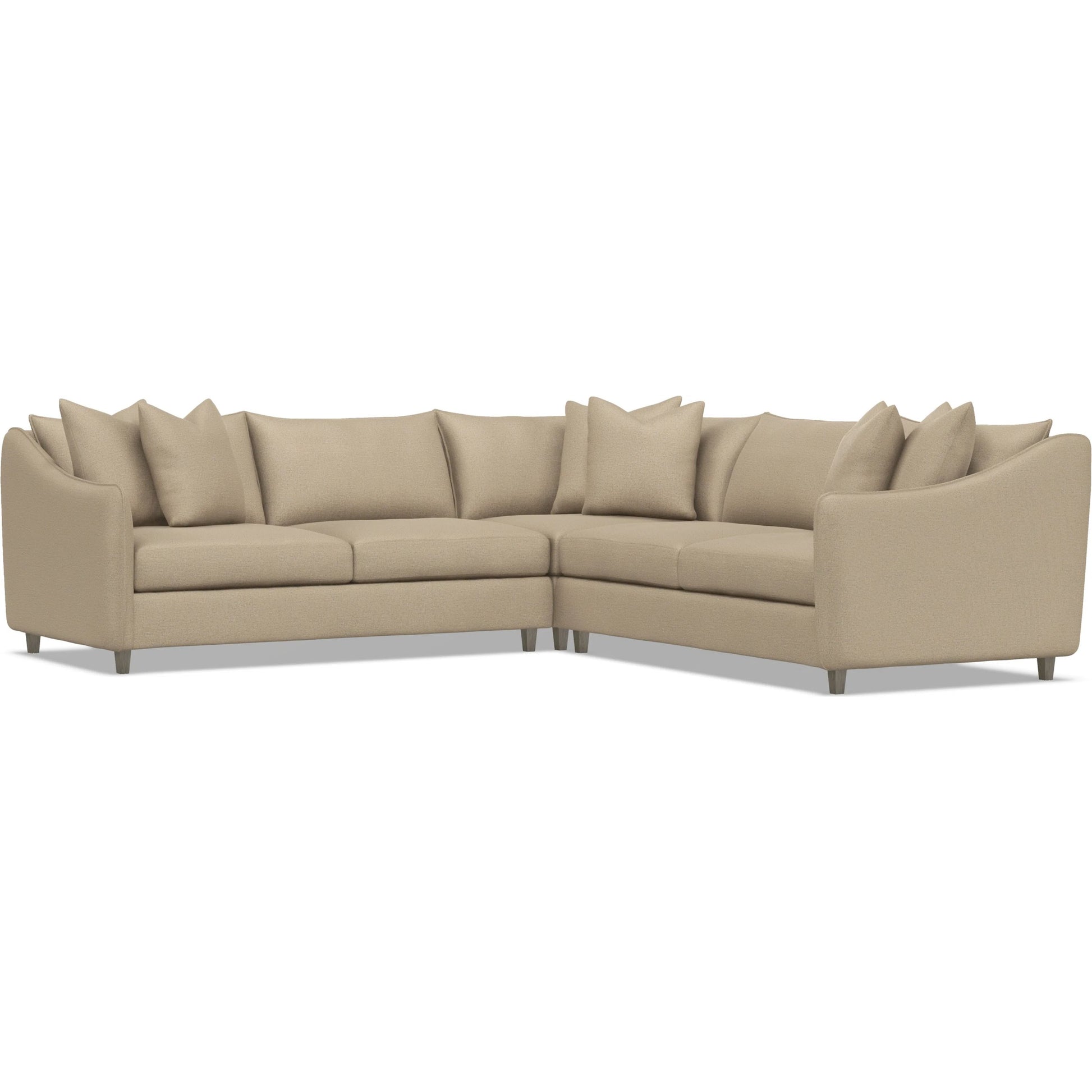 Joli 3-Piece Fabric Sectional by Bernhardt in wdf, 789 portobello. Made from unique in a unique style.