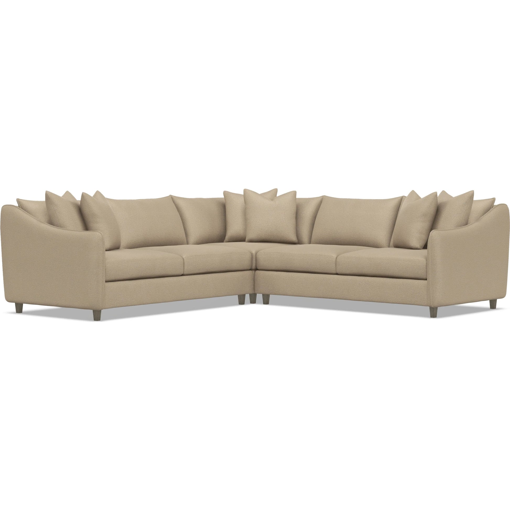 Joli 3-Piece Fabric Sectional by Bernhardt in wdf, 789 portobello. Made from unique in a unique style.