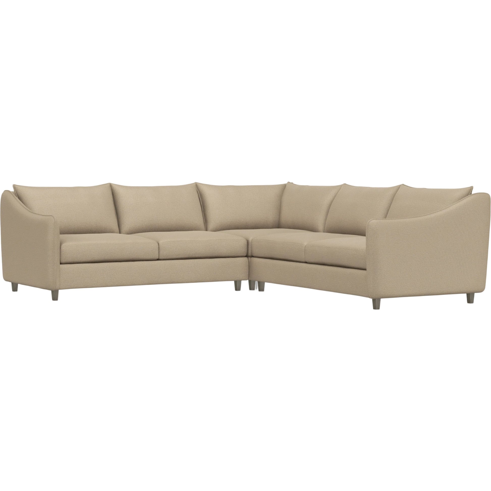 Joli 3-Piece Fabric Sectional by Bernhardt in wdf, 789 portobello. Made from unique in a unique style.