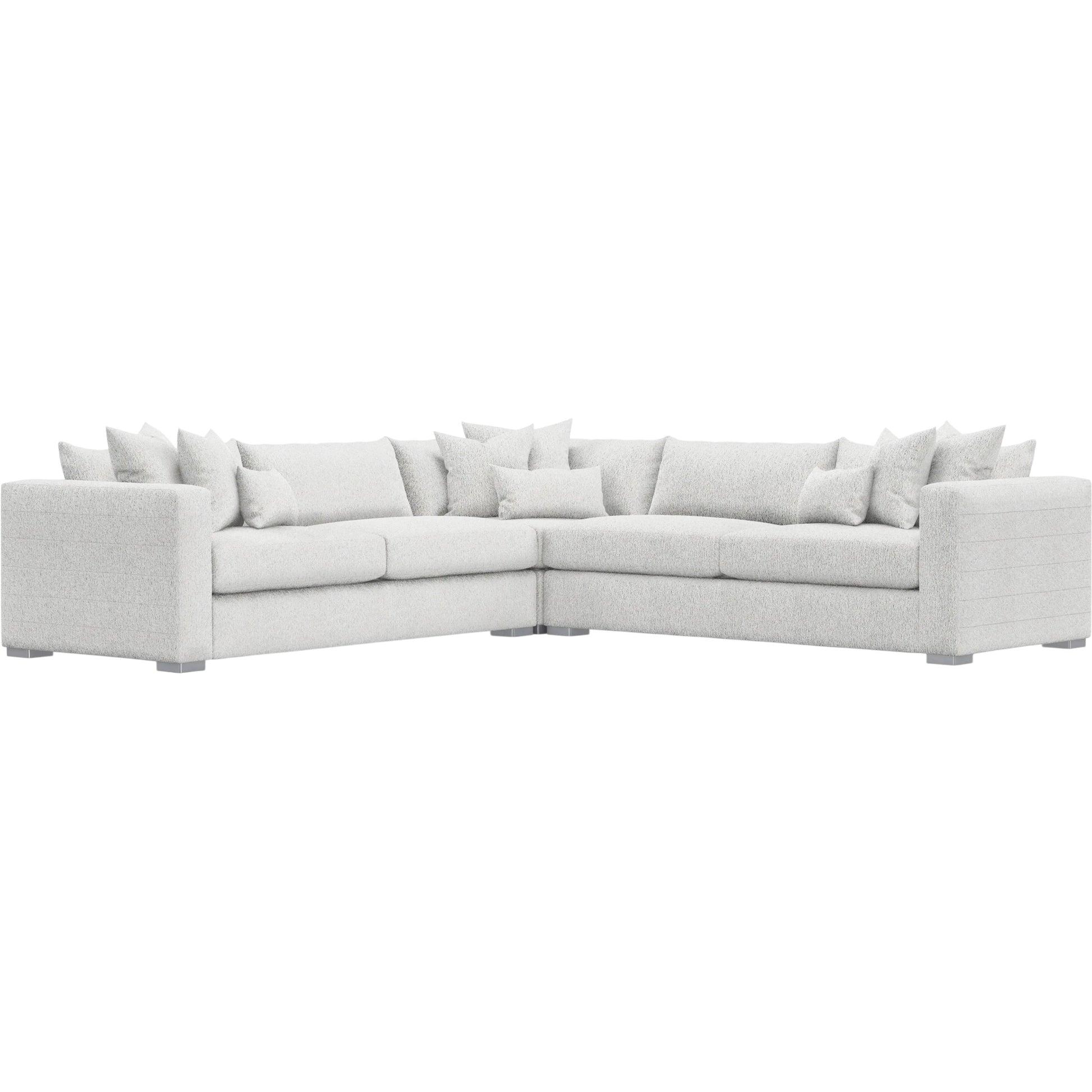 Helena 3-Piece Fabric Sectional by Bernhardt in stainless steel. Made from unique in a unique style.