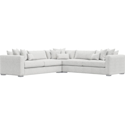 Helena 3-Piece Fabric Sectional by Bernhardt in stainless steel. Made from unique in a unique style.