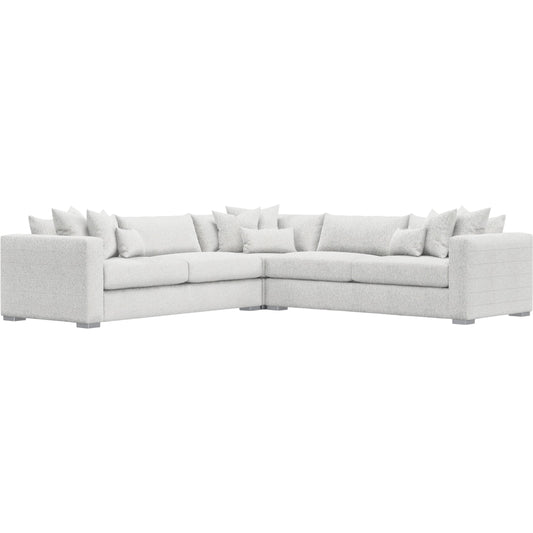 Helena 3-Piece Fabric Sectional by Bernhardt in stainless steel. Made from unique in a unique style.