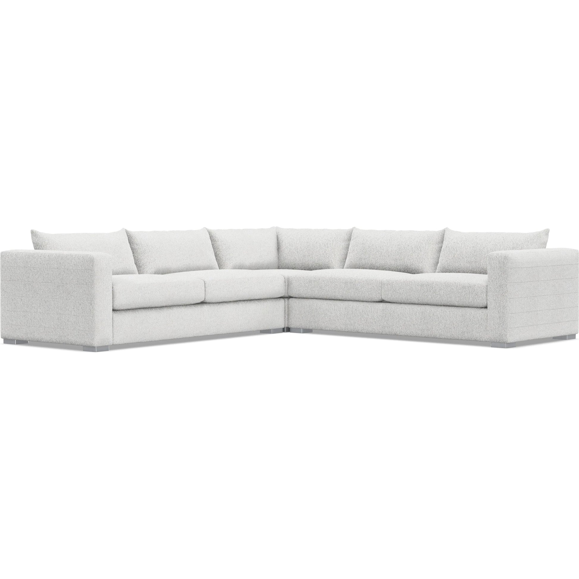 Helena 3-Piece Fabric Sectional by Bernhardt in stainless steel. Made from unique in a unique style.