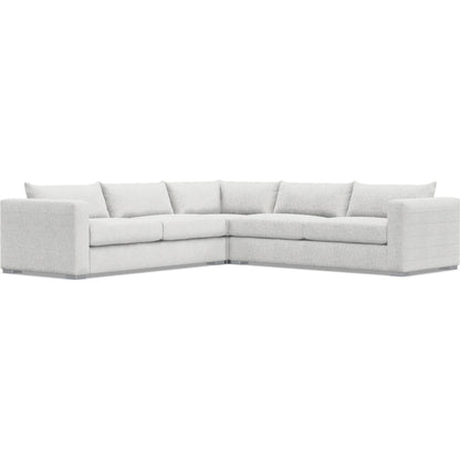 Helena 3-Piece Fabric Sectional by Bernhardt in stainless steel. Made from unique in a unique style.