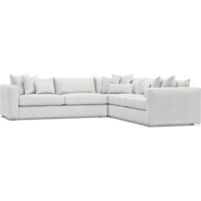 Helena 3-Piece Fabric Sectional by Bernhardt in stainless steel. Made from unique in a unique style.