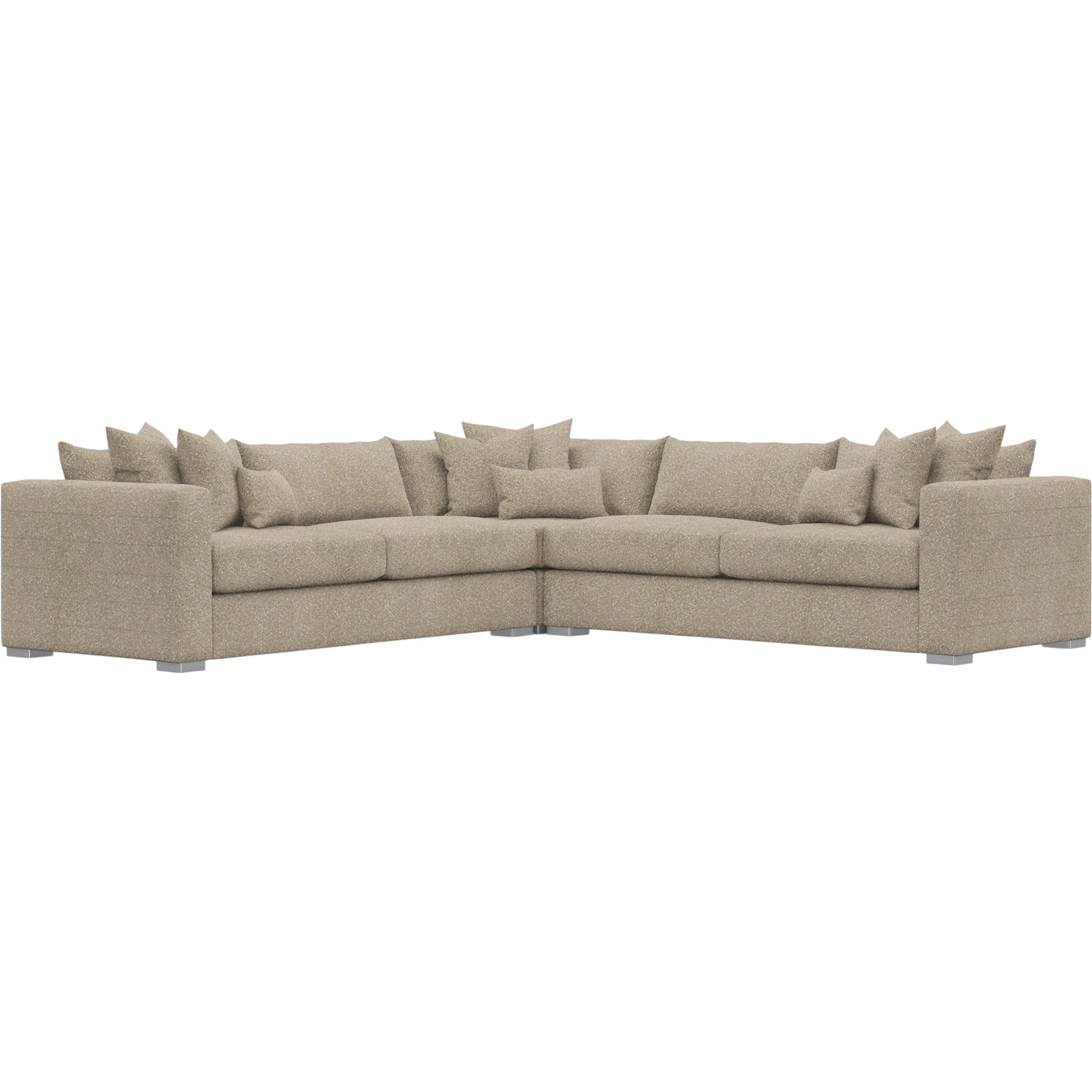 Helena 3-Piece Fabric Sectional by Bernhardt in stainless steel. Made from unique in a unique style.