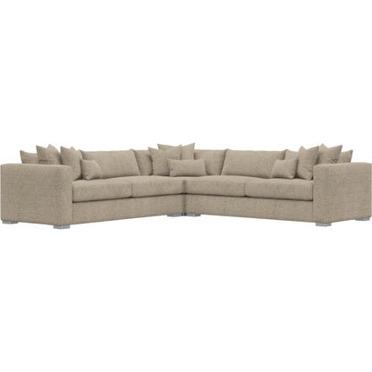 Helena 3-Piece Fabric Sectional by Bernhardt in stainless steel. Made from unique in a unique style.