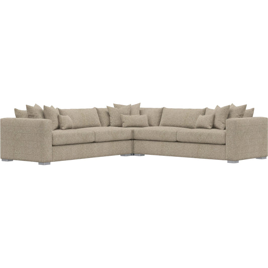 Helena 3-Piece Fabric Sectional by Bernhardt in stainless steel. Made from unique in a unique style.