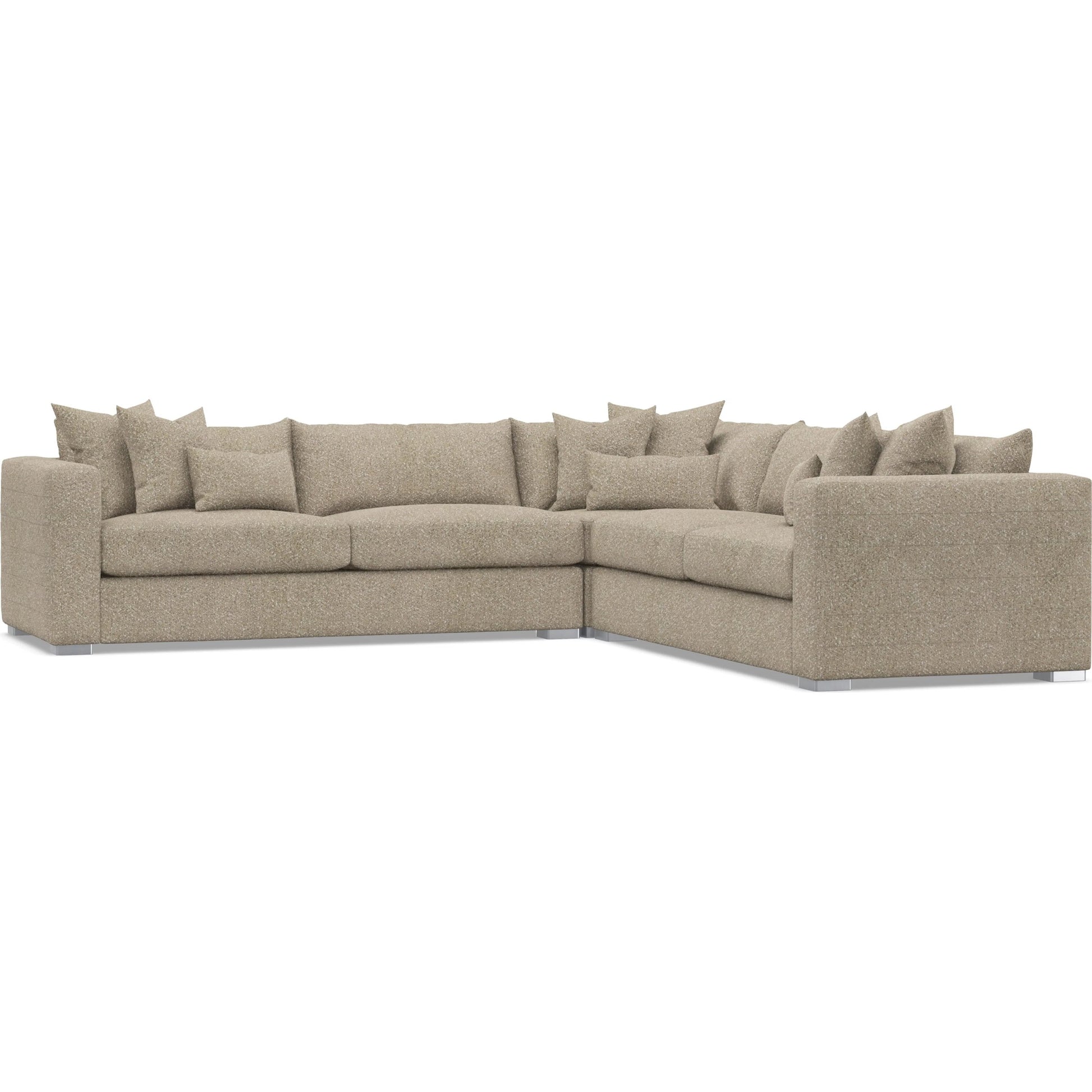 Helena 3-Piece Fabric Sectional by Bernhardt in stainless steel. Made from unique in a unique style.