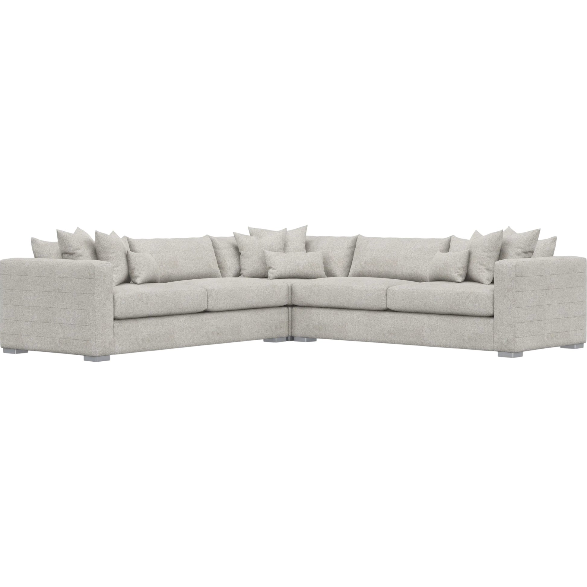 Helena 3-Piece Fabric Sectional by Bernhardt in stainless steel. Made from unique in a unique style.