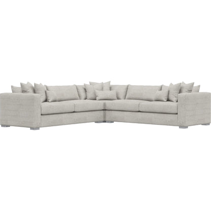 Helena 3-Piece Fabric Sectional by Bernhardt in stainless steel. Made from unique in a unique style.