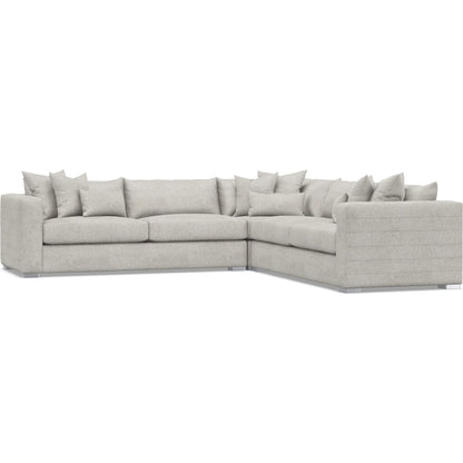 Helena 3-Piece Fabric Sectional by Bernhardt in stainless steel. Made from unique in a unique style.