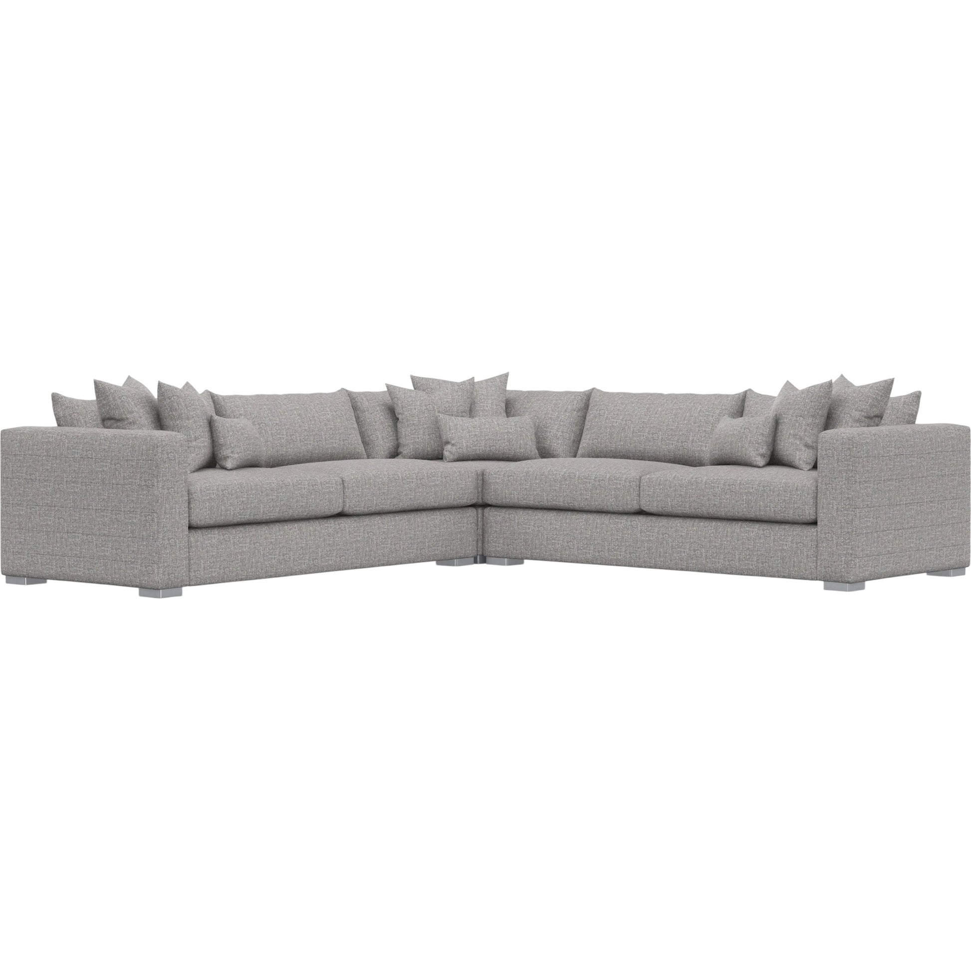 Helena 3-Piece Fabric Sectional by Bernhardt in stainless steel. Made from unique in a unique style.