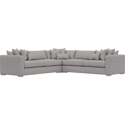 Helena 3-Piece Fabric Sectional by Bernhardt in stainless steel. Made from unique in a unique style.