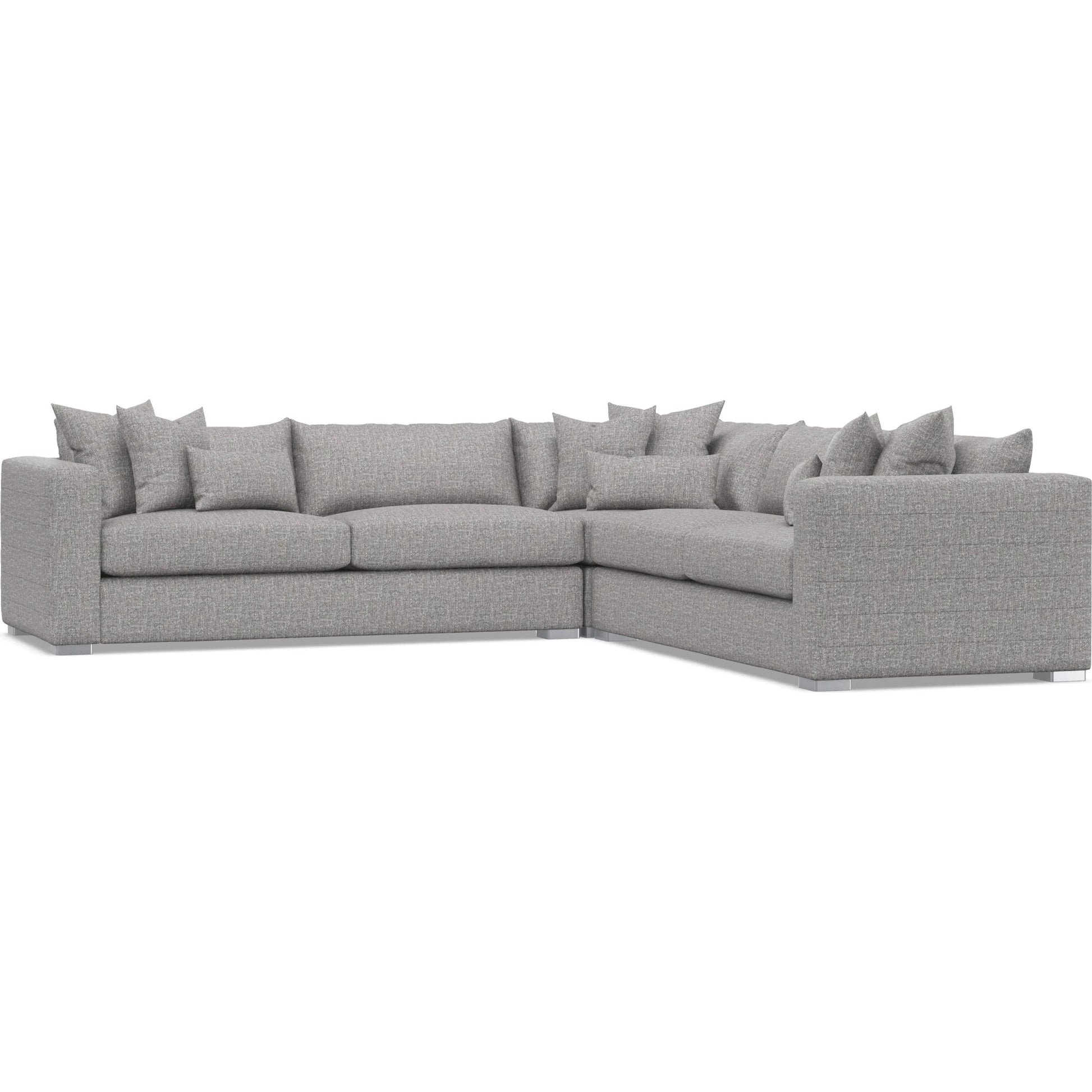 Helena 3-Piece Fabric Sectional by Bernhardt in stainless steel. Made from unique in a unique style.
