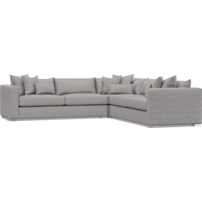Helena 3-Piece Fabric Sectional by Bernhardt in stainless steel. Made from unique in a unique style.