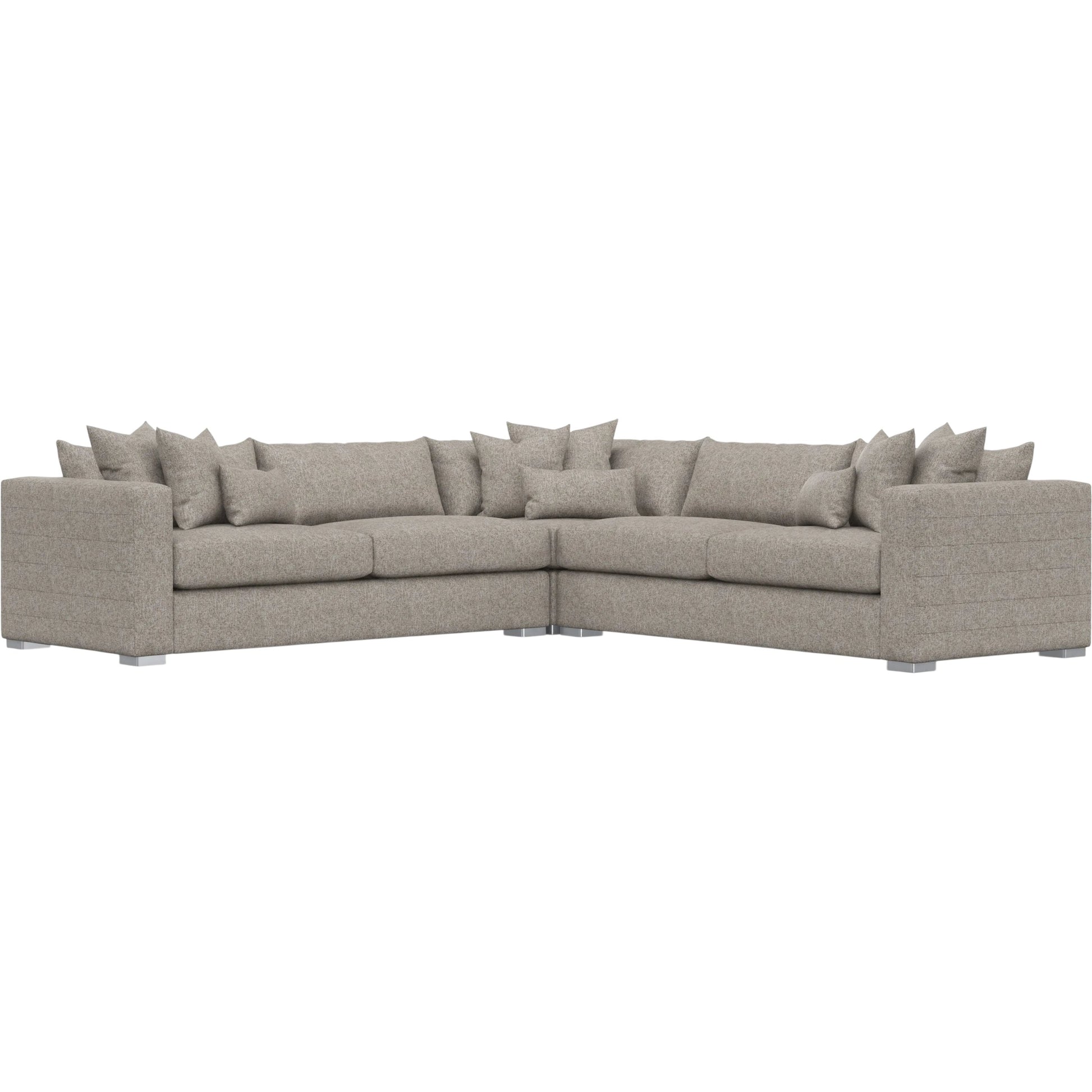 Helena 3-Piece Fabric Sectional by Bernhardt in stainless steel. Made from unique in a unique style.