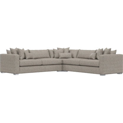 Helena 3-Piece Fabric Sectional by Bernhardt in stainless steel. Made from unique in a unique style.