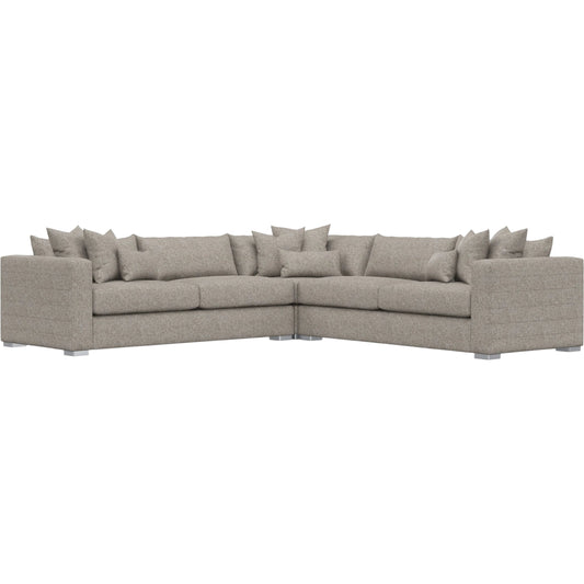Helena 3-Piece Fabric Sectional by Bernhardt in stainless steel. Made from unique in a unique style.